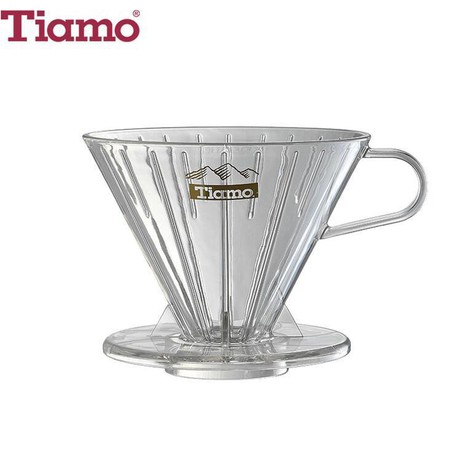 Tiamo V02 Coffee Dripper Transparent-1