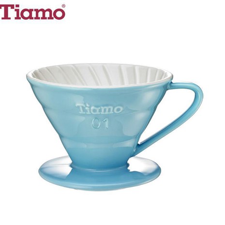 Tiamo V01 Porcelain Coffee Dripper - Light Blue-1