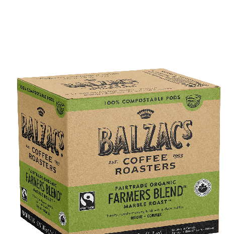 Balzacs Coffee FARMERS BLEND - COMPOSTABLE PODS-1