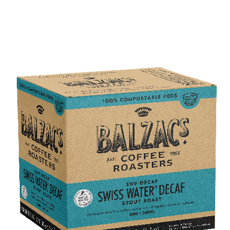Balzacs Coffee SWISS WATER DECAF-COMPOSTABLE PODS-1