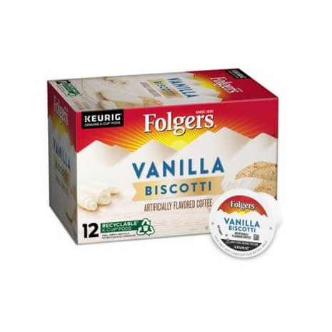 FOLGERS® VANILLA BISCOTTI FLAVORED COFFEE K-CUP® P-1